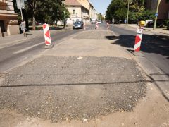 Szeged, burkolatjavítás, Szilléri sugárút, forgalomkorlátozás