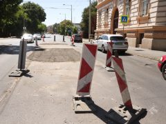 Szeged, burkolatjavítás, Szilléri sugárút, forgalomkorlátozás