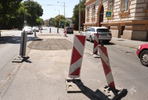 Szeged, burkolatjavítás, Szilléri sugárút, forgalomkorlátozás