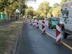 Szeged, Vízmű, vízvezeték rekonstrukció, unkálatok, Derkovits fasor