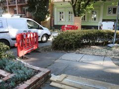 Szeged, Vízmű, vízvezeték rekonstrukció, unkálatok, Szent Ferenc utca
