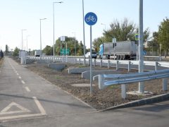 Szeged, elkészült, 5-ös út, bővítés, út, közlekedés, 2x2 sáv
