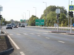 Szeged, elkészült, 5-ös út, bővítés, út, közlekedés, 2x2 sáv