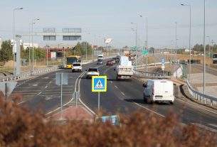 Szeged, elkészült, 5-ös út, bővítés, út, közlekedés, 2x2 sáv