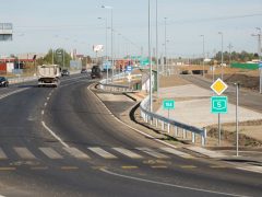Szeged, elkészült, 5-ös út, bővítés, út, közlekedés, 2x2 sáv