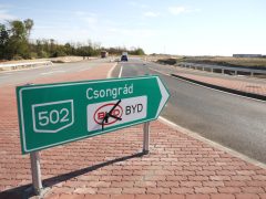Szeged, elkészült, 5-ös út, bővítés, út, közlekedés, 2x2 sáv