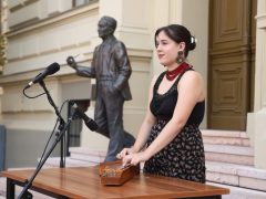 Szeged, Szent-Györgyi Albert, évforduló, Szegedi Tudományegyetem, SZTE, egyetem, megemlékezés, Rektori Hivatal, szobor