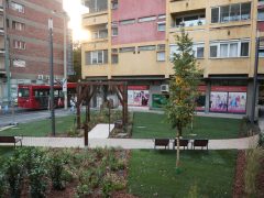 Szeged, elkészült, Károlyi utca, tér, zöld övezet, park