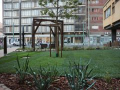 Szeged, elkészült, Károlyi utca, tér, zöld övezet, park