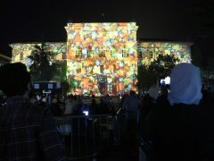 Szeged, fényfestés, rektori, SZTE, Őszi Kulturális Fesztivál, megnyitó