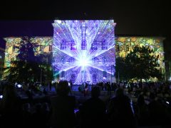 Szeged, fényfestés, rektori, SZTE, Őszi Kulturális Fesztivál, megnyitó