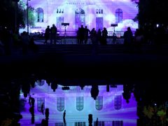 Szeged, fényfestés, rektori, SZTE, Őszi Kulturális Fesztivál, megnyitó