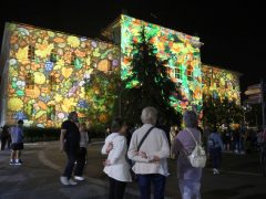 Szeged, fényfestés, rektori, SZTE, Őszi Kulturális Fesztivál, megnyitó