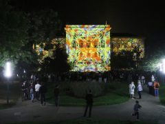 Szeged, fényfestés, rektori, SZTE, Őszi Kulturális Fesztivál, megnyitó