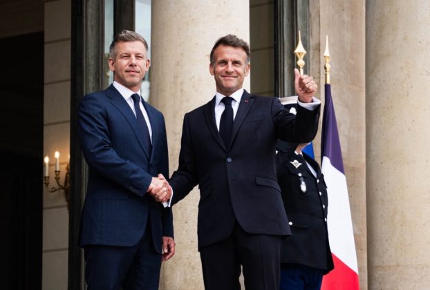 Emmanuel Macron. Magyar Péter. Politika. Fotó: Magyar Éva hivatalos FB