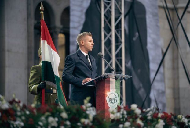 Magyar Péter. 1956. október 23. Megemlékezés. Fotó: Magyarország Kormánya hivatalos FB