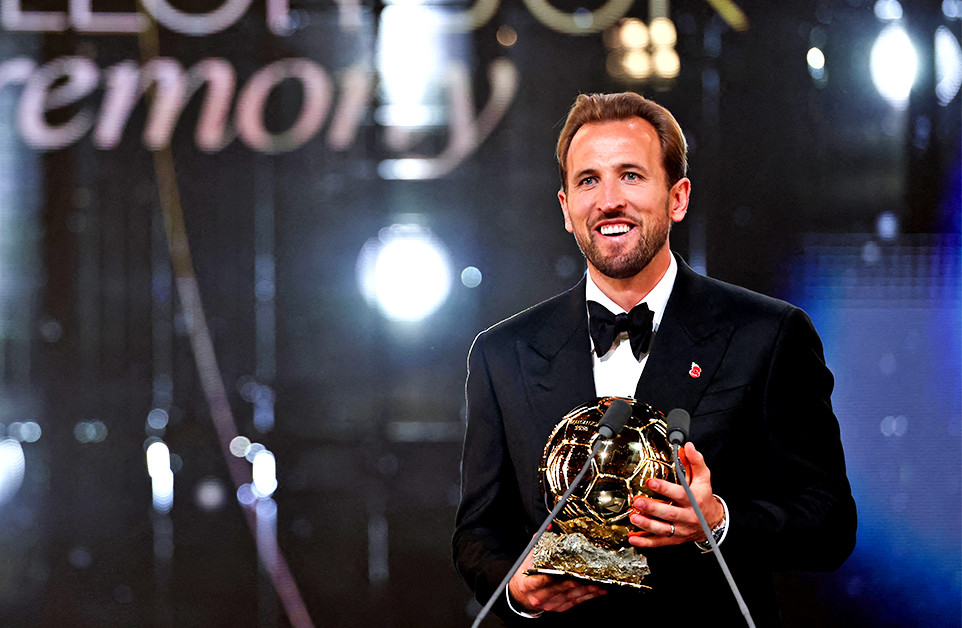 Aranylabda - Harry Kane nyerte a díjat. Fotó: Nemzeti Sport Online hivatalos FB