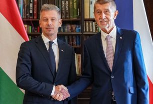 Andrej Babiš. Magyar Péter. Cseh-magyar csúcs. Fotó: Andrej Babiš hivatalos FB