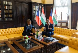 Andrej Babiš. Magyar Péter. Cseh-magyar csúcs. Fotó: Magyarország Kormánya hivatalos Facebook-oldal