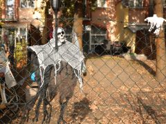 Szeged, halloween, dekoráció, újszeged, házak