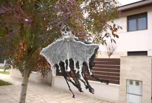 Szeged, halloween, dekoráció, újszeged, házak
