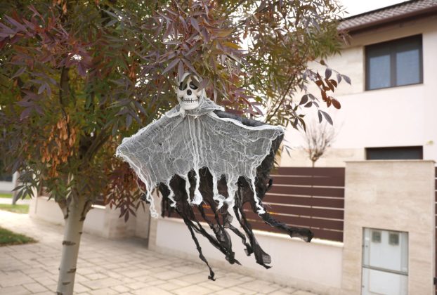 Szeged, halloween, dekoráció, újszeged, házak